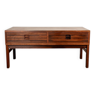 Petite commode, meuble d’entrée ou d’appoint, Danoise en Palissandre.