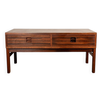 Petite commode, meuble d’entrée ou d’appoint, Danoise en Palissandre.