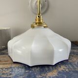 Vintage white opaline wall lamp