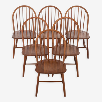 Chaises de salle à manger danoises par Tarm Stolefabrik, années 1960, Set de 6