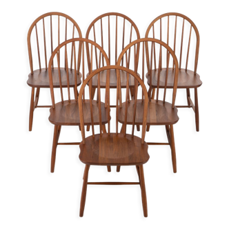 Chaises de salle à manger danoises par Tarm Stolefabrik, années 1960, Set de 6