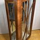 Art deco vintage brocante display cabinet walnut 1920-1930