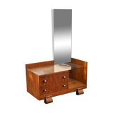 Art deco dressing table in golden blond mahogany from the 30s