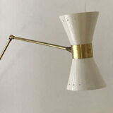 Double hinged wall light design years 50
