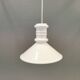 Royal Copenhan hanging lamp in double layer white opal glass. 1980s Denmark.