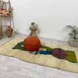 Handmade moroccan berber carpet 260 x 133 cm