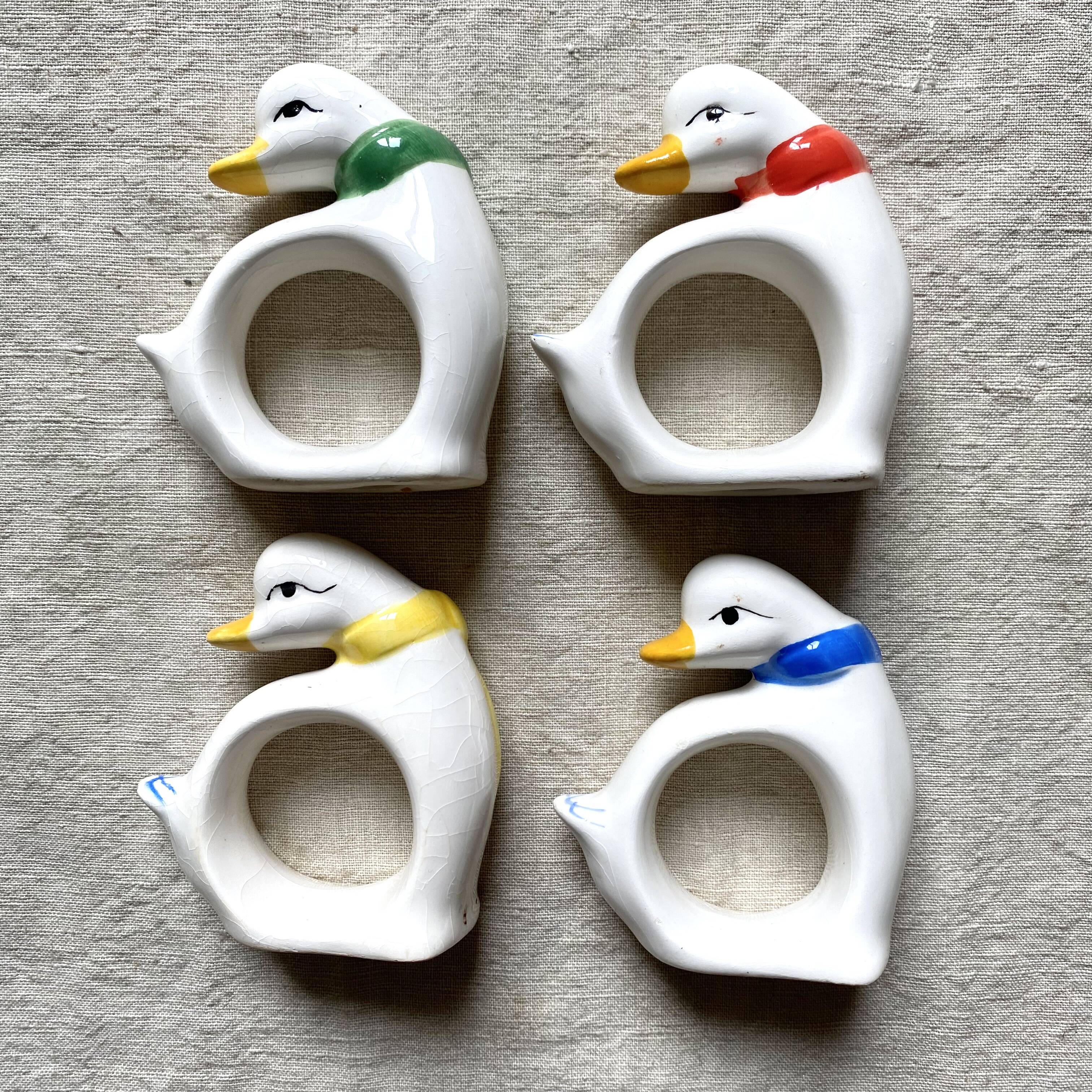 Goose napkin rings 80s