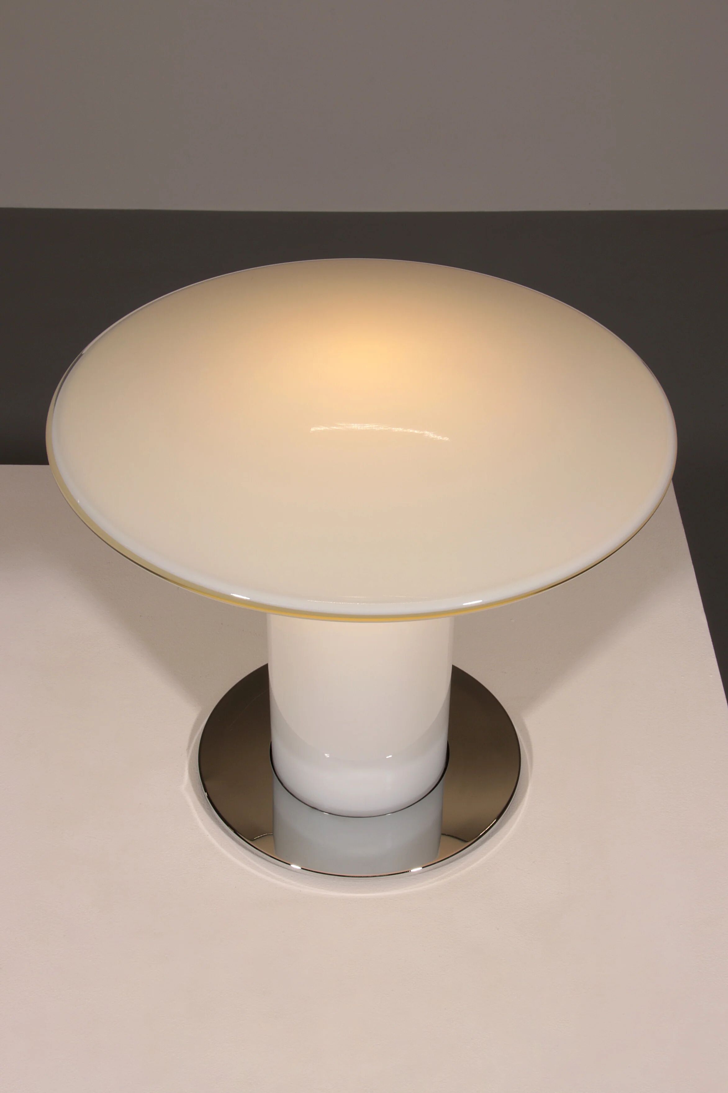 Glass mushroom table lamp attributed to Peill & Putzler, Germany, 1970s