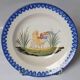 Rooster plate and basket of the Charolles factory