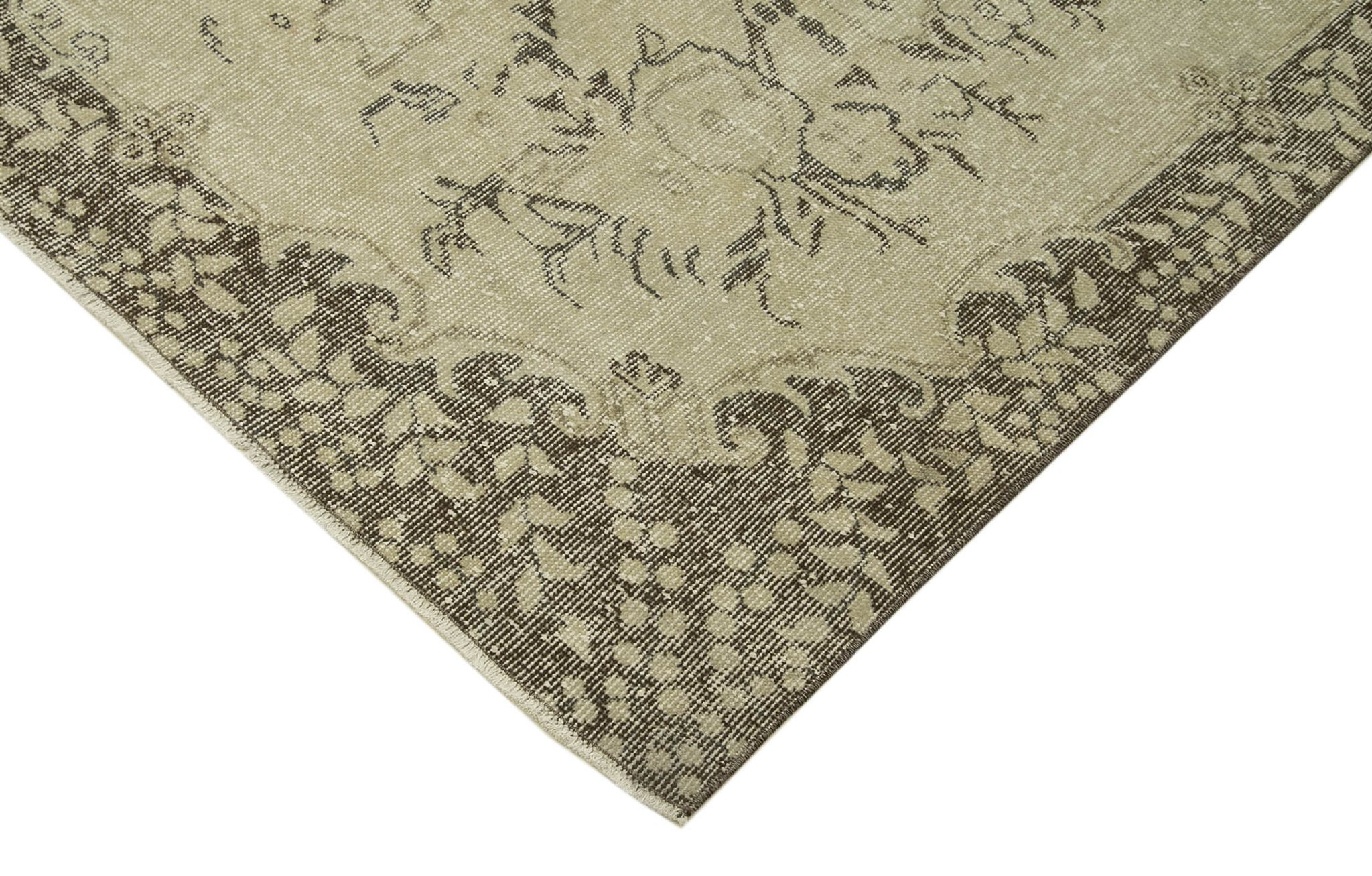 Hand-knotted turkish beige rug 190 cm x 293 cm