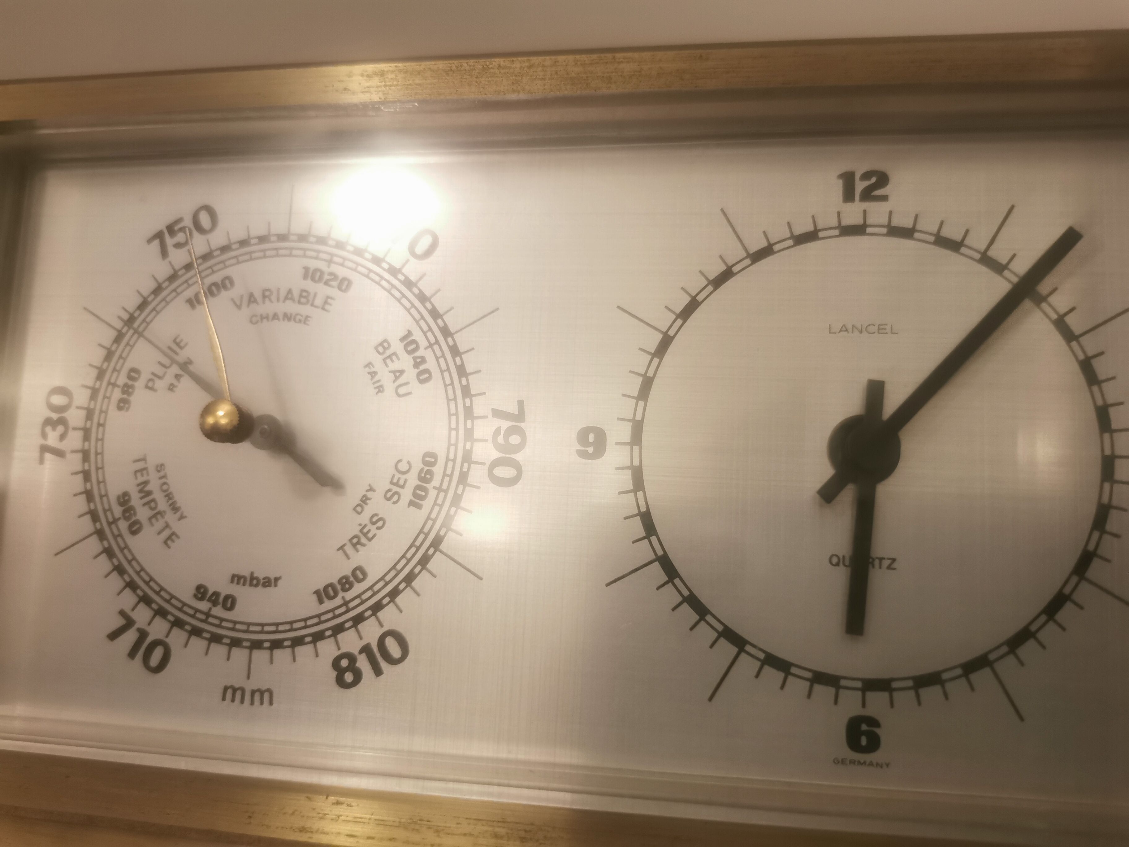 Vintage Lancel barometer pendulum