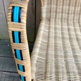 Old rattan armchair