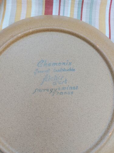6 assiettes plated grès Sarreguemines Chamonix