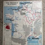 Old MDI school map: France: Secondary breeding and fishing / route