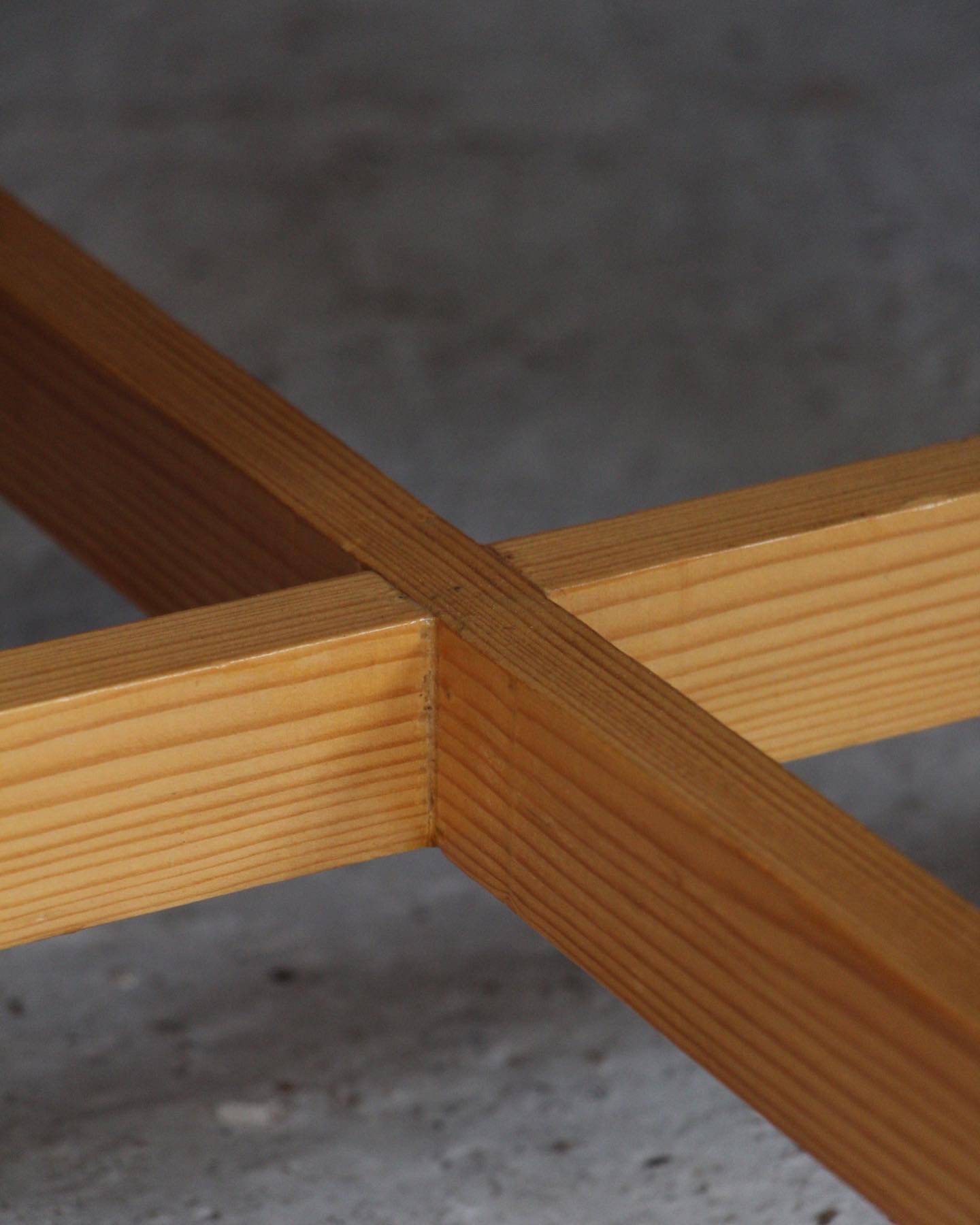 Solid pine coffee table Sweden 1960