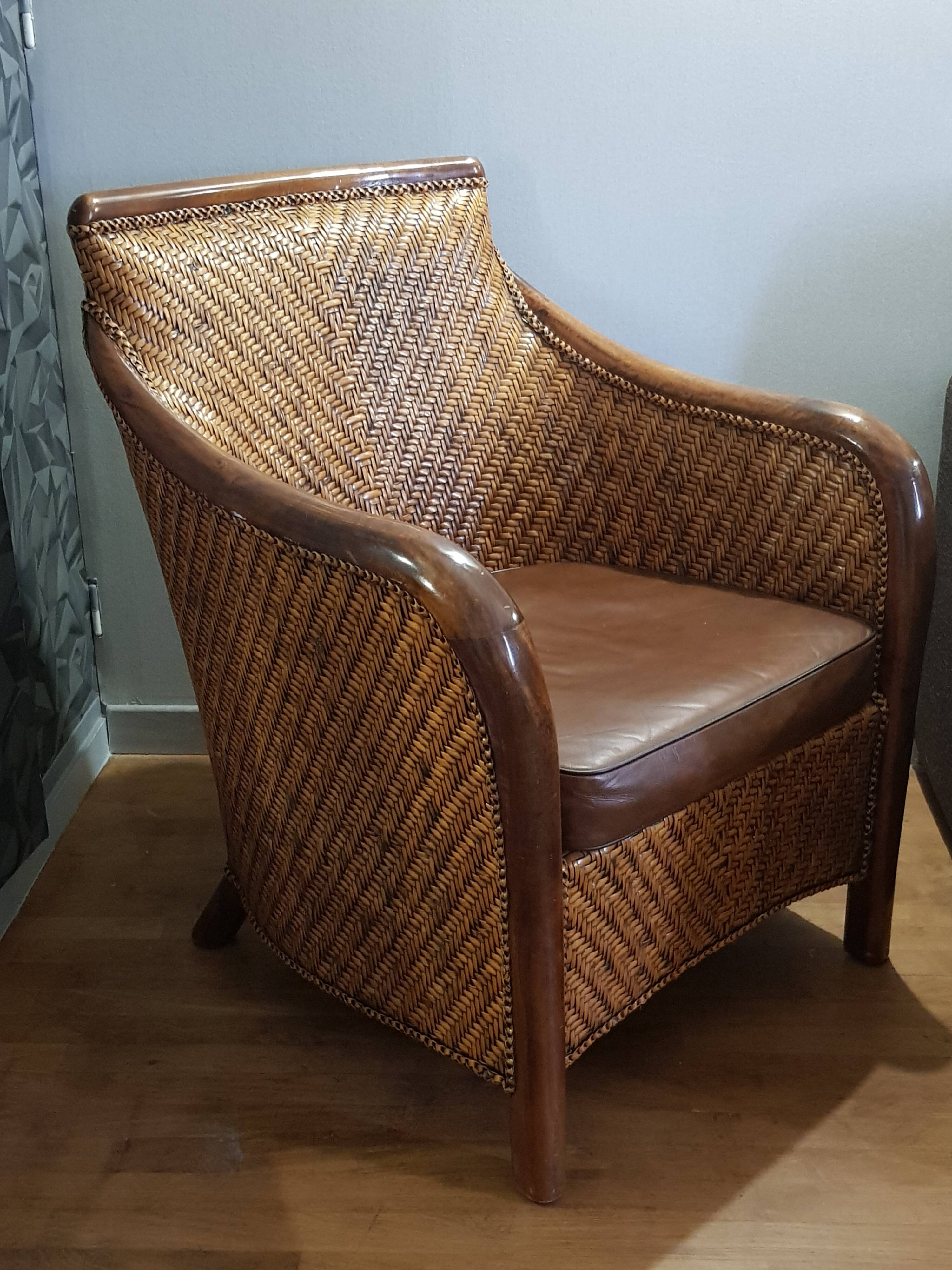 Braids colonial type armchairs