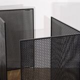 Pair of trellis, vintage perforated metal screen