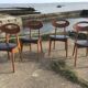 Ensemble de 4 chaises vintage esprit scandinave