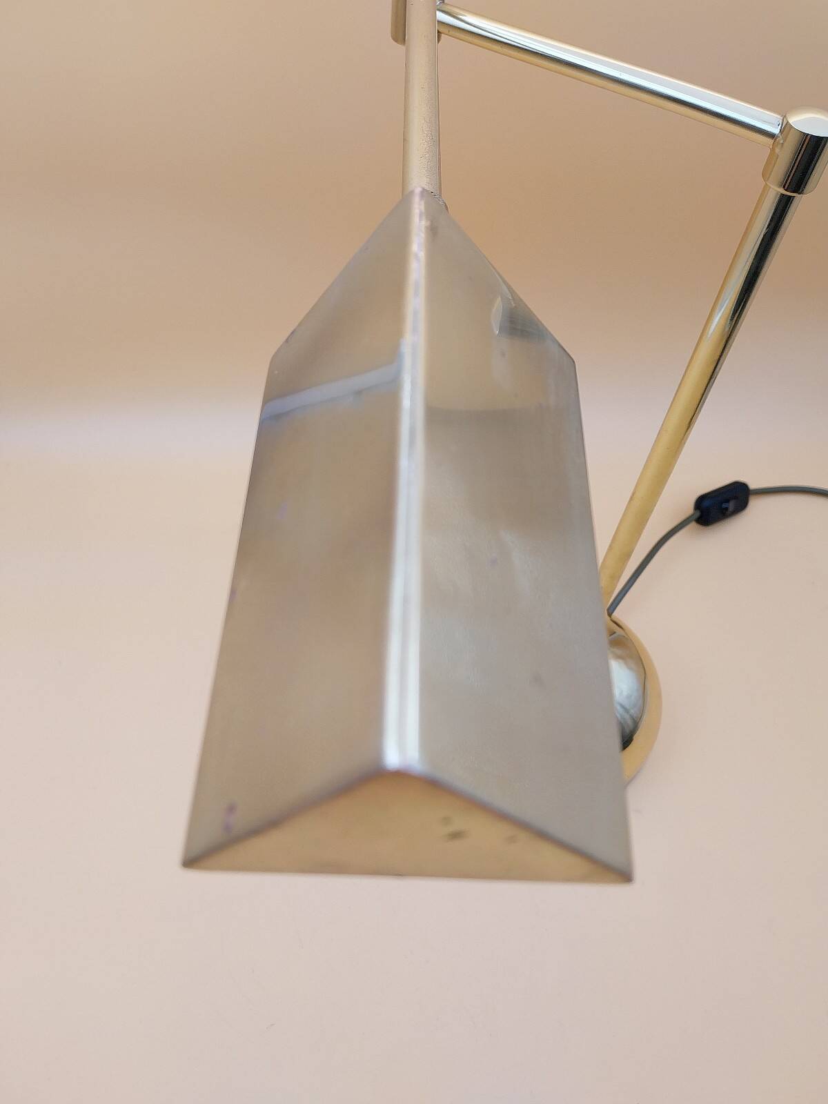 Lampe à bras pivotant en laiton Sölken Leuchten année 70