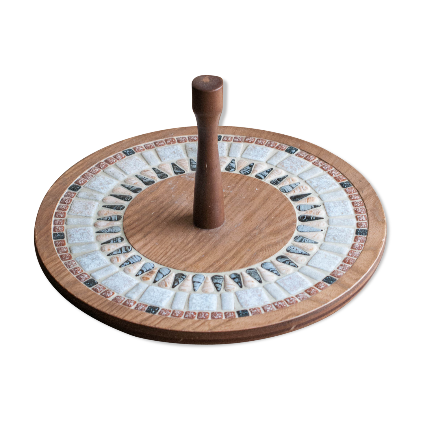 Wooden cheese platter - stone mosaic