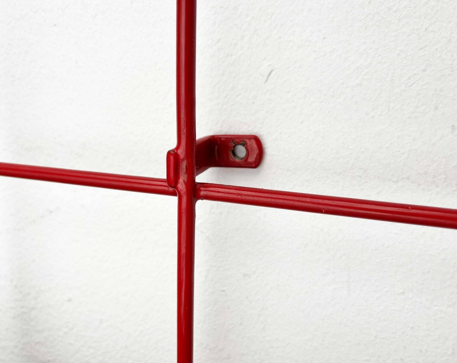 Red rope coat rack, modern German mid-century, 1960s.