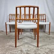 Lot de 4 chaises vintage Niels Otto Møller modèle n°83 1970