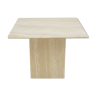 Square bass table in travertine