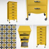 Vintage ragpicker yellow powder 1950