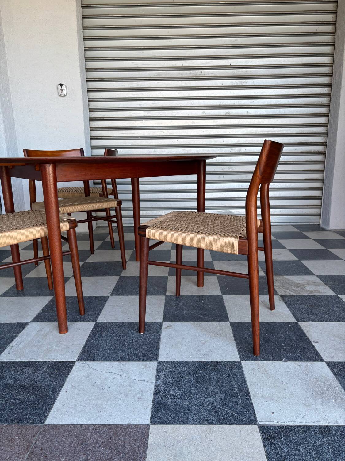 Set of 5 chairs from the 1950s designed by Georg Leowald.