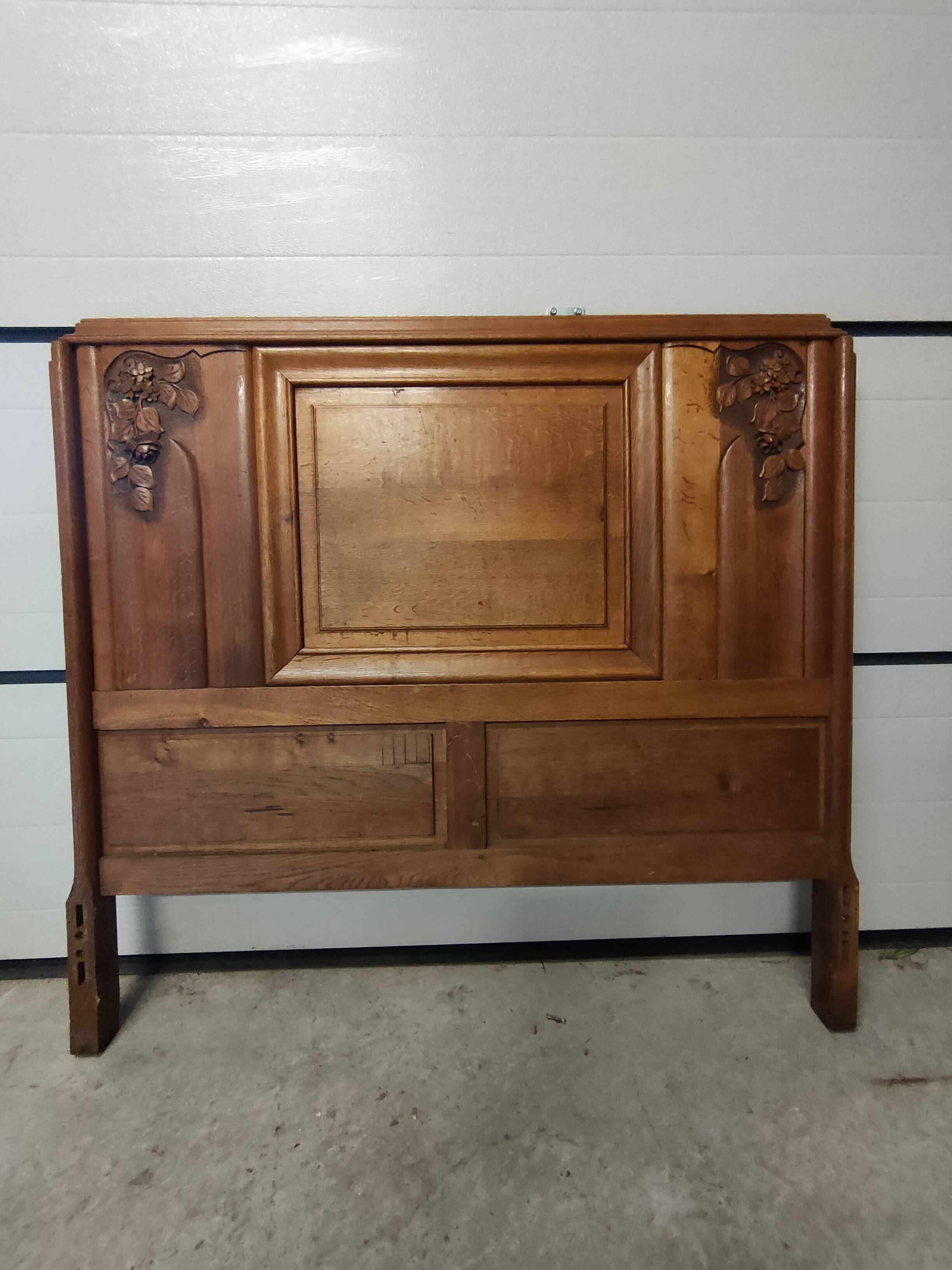 1930s headboard in solid oak