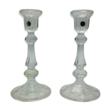 Pair of candlesticks in d'Arques crystal