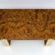 Mid-Century Modern Italian Briar Walnut and Brass Coffee Table, 1970s