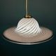 Classic swirl Murano glass pendant lamp Italy 1970s