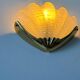 Vintage wall lamp, brass and sandblasted glass, France 1960