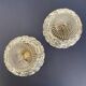 Pair of vintage wall lamps in molded glass and thermoplastic