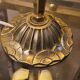 Art Deco lamp, with pretty yellow tulip in glass paste