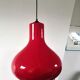 Suspension in red opaline design 70s