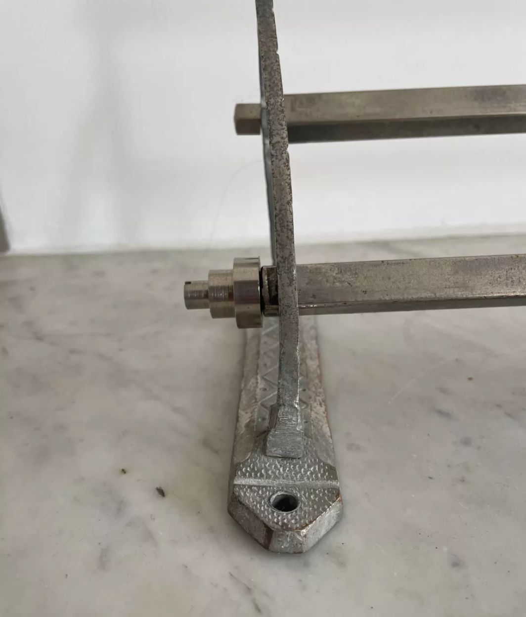 Coat rack, chromed metal, art deco