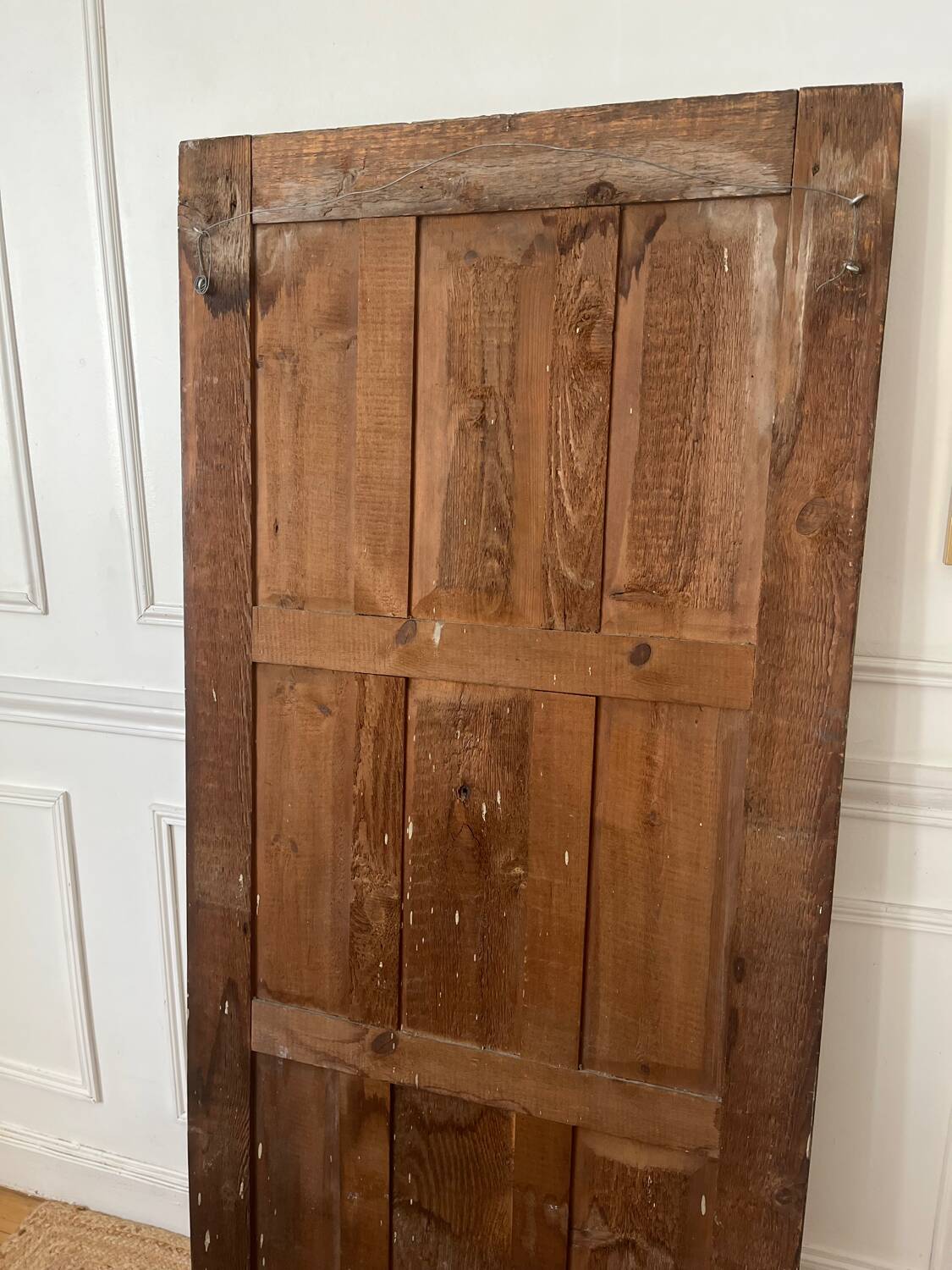 Antique mirror gilded with gold leaf 76cmx160cm