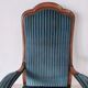 Voltaire armchair velvet striped blue