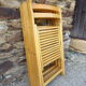 Series of 4 folding chairs in solid beech