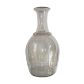 Carafe ancienne en verre à collerette