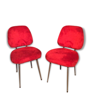 paire de chaises moumoute