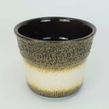 Scheurich mid century planter ceramic flower pot relief pattern model no. 809-18