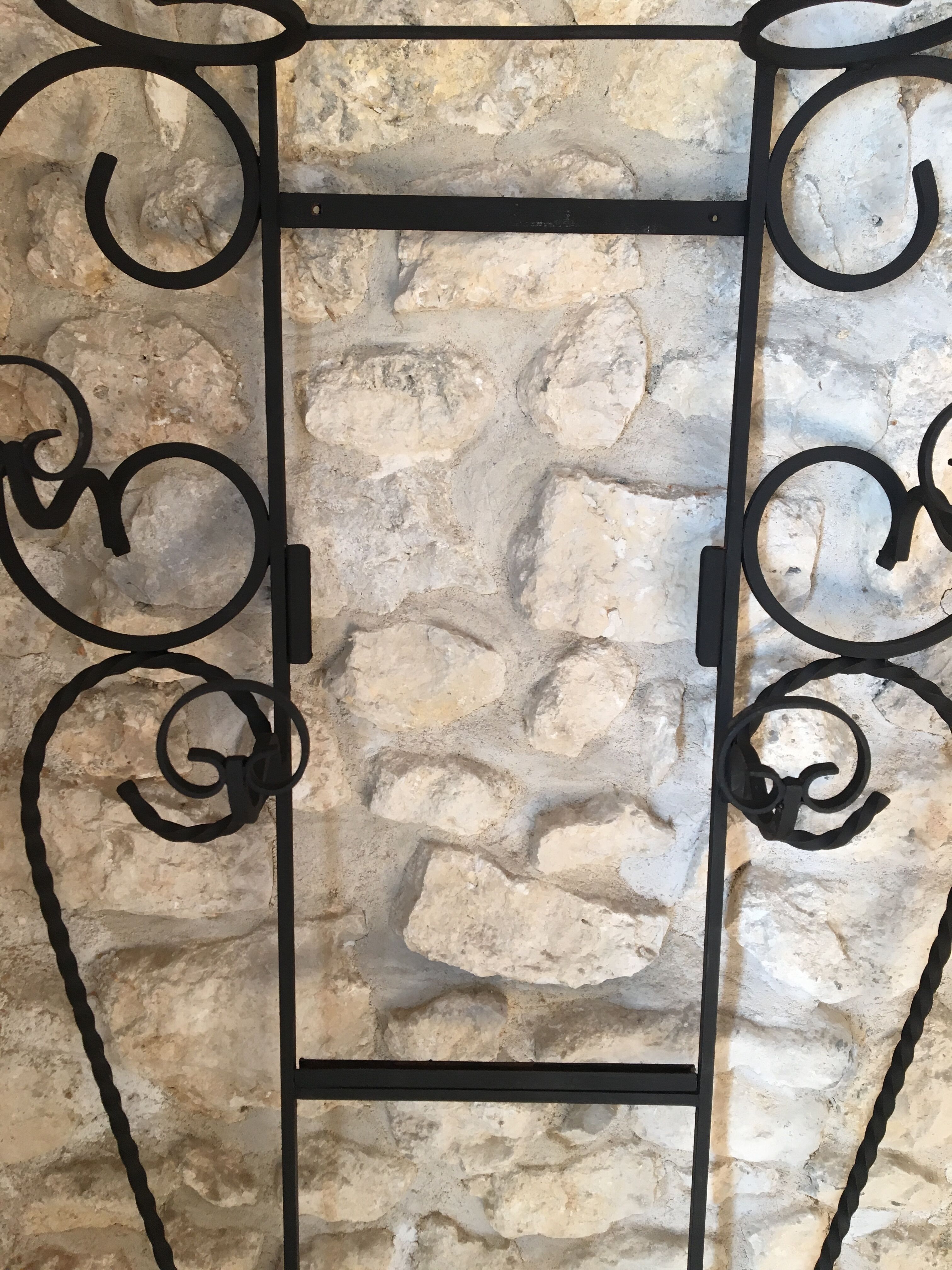 Black wrought iron coat racks