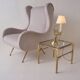 Hauy Pouigo Monkey candlestick table lamp silver plated bronze 1970's Italy
