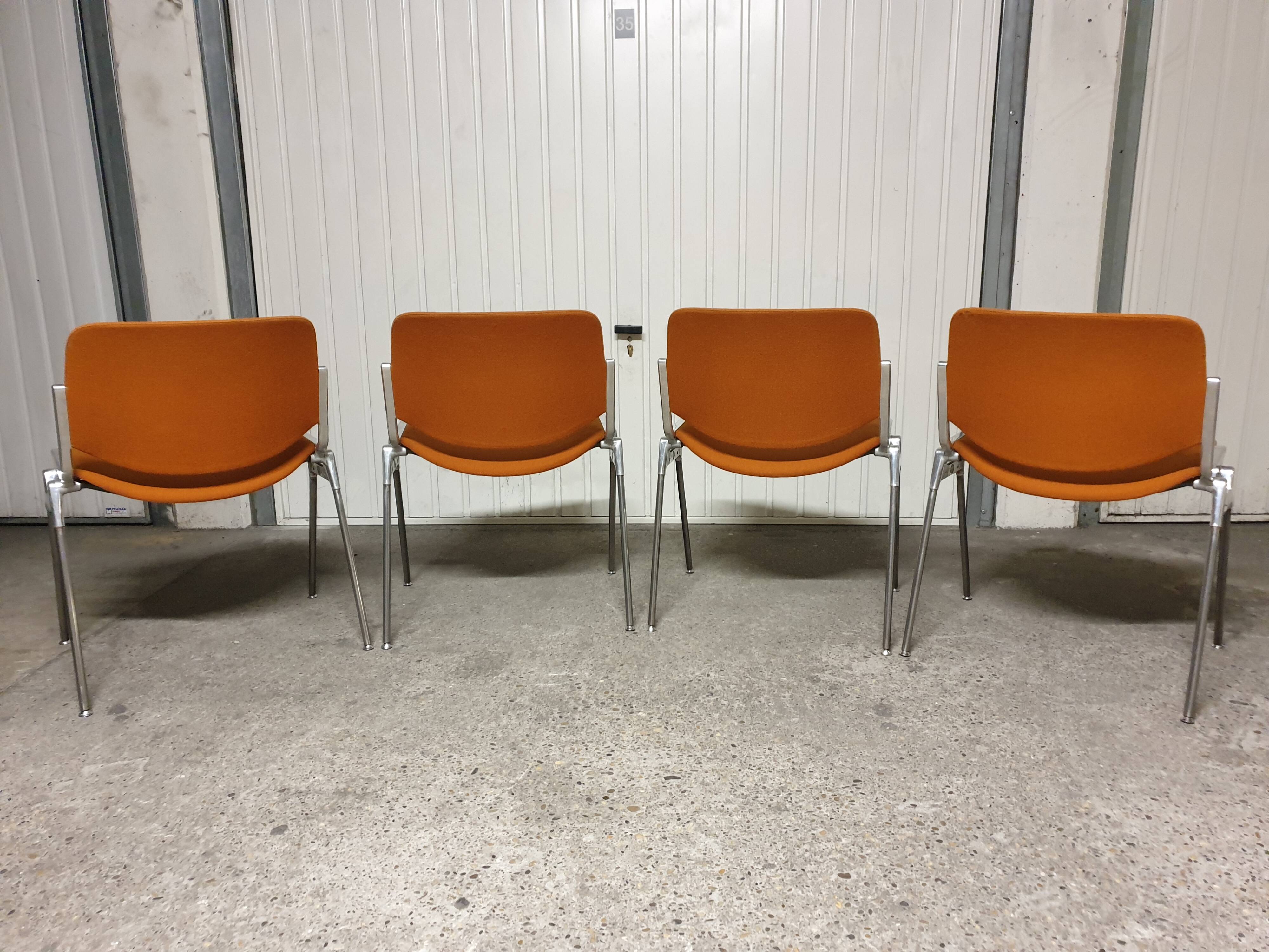 Set of 4 Piretti Castelli chairs 1970