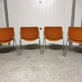 Set of 4 Piretti Castelli chairs 1970