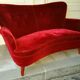 Vintage sofa Swedish year 40/50 wing arc curved Carl Malmsten