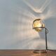 German table lamp from the mid-century space age, glass and chrome, 1960s.